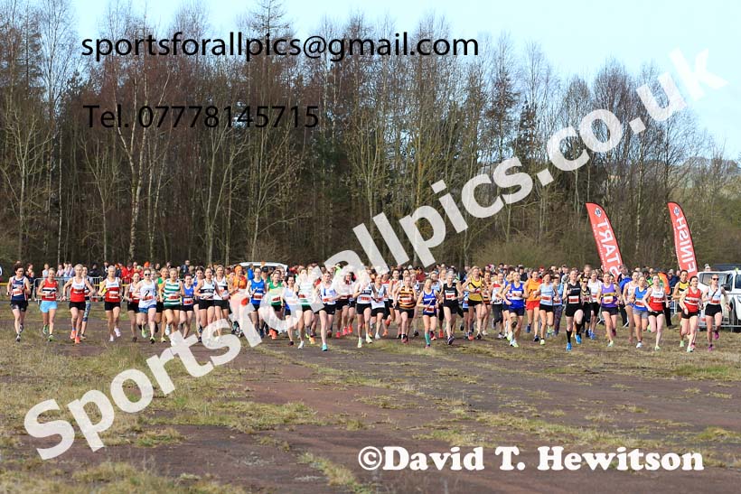 Senior womens 2023 Elswick Harriers Road Relays, Albamarle Barrack Airfield, Ouston, Northumberland. Photo: David T. Hewitson/Sports for All Pics